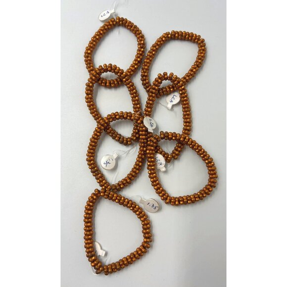 Flower Spacer Bead 50 Per Strand Copper-Colored Glass Jewelry - Picture 4 of 5